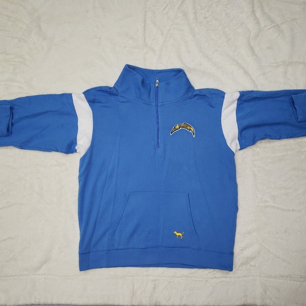 PINK! Chargers zip up sweater